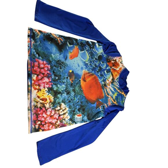 Lands End Child Tropical Swim Shirt - Picture 1 of 3